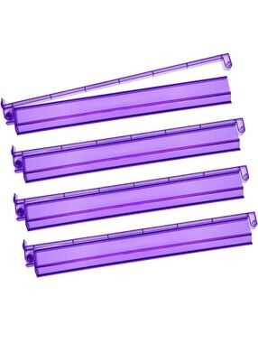 Purple Acrylic Mahjong Racks with Pushers 4PCS Set